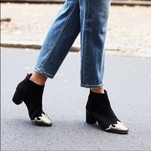 Free People Adele suede ankle boot size 40